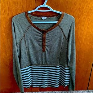 Striped Henley Top